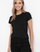 glo-story Tricou Basic Negru Acatine