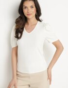 glo-story Tricou Bej cu decolteu în V Sunesse