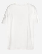 glo-story Tricou Clasic Din Bumbac Alb Cu Mânecă Scurtă Cu Imprimeu Decorat Cu Perle Tiavenna