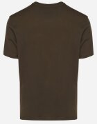 glo-story Tricou de Bumbac Bej închis cu Imprimeu Craniu Kolarisa