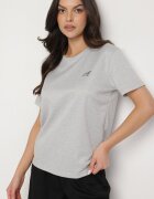 glo-story Tricou Gri deschis cu croială clasică cu broderie decorativă Galerrena