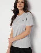 glo-story Tricou Gri deschis cu croială clasică cu broderie decorativă Galerrena