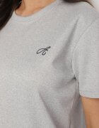 glo-story Tricou Gri deschis cu croială clasică cu broderie decorativă Galerrena