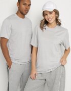 glo-story Tricou Gri deschis cu croială clasică cu buzunar Mairalissa