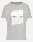 glo-story Tricou Gri deschis De bumbac Decorat Cu imprimeu Nelltaria
