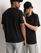 glo-story Tricou Negru cu Croială Clasică cu Buzunar Mairalissa