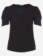 glo-story Tricou Negru cu decolteu în V Sunesse