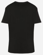 glo-story Tricou Negru de bumbac Decorat cu imprimeu Nelltaria