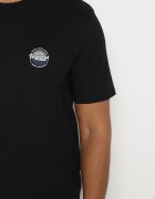 glo-story Tricou Negru din bumbac cu aplicație Selsedi
