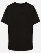 glo-story Tricou Negru din bumbac cu aplicație Selsedi