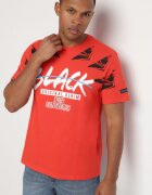 glo-story Tricou Portocaliu din Bumbac cu Imprimeu Vorassa