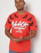glo-story Tricou Portocaliu din Bumbac cu Imprimeu Vorassa