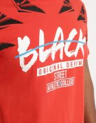 glo-story Tricou Portocaliu din Bumbac cu Imprimeu Vorassa