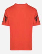 glo-story Tricou Portocaliu din Bumbac cu Imprimeu Vorassa