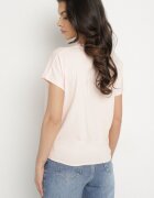 glo-story Tricou roz deschis din bumbac cu legătură decorativă Sunitra