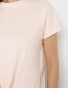 glo-story Tricou roz deschis din bumbac cu legătură decorativă Sunitra