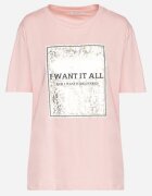 glo-story Tricou Roz din Bumbac Decorat cu Imprimeu Nelltaria