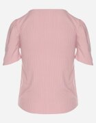 glo-story Tricou Roz Rebrat cu pliuri la mâneci Kolanovia