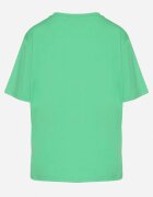 glo-story Tricou verde de bumbac cu imprimeu decorativ Delmari