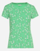 glo-story Tricou Verde din Bumbac cu Flori Savilisse