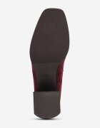 gogo gogo Botine cu toc cu fundă inserții metalice și zirconii Velerna Bordo