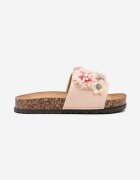 gogo gogo Papuci Roz Decorați cu Aplicații Florale Redevare