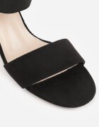 gogo gogo Sandale Negre din imitație de piele întoarsă cu toc gros Ianolis
