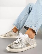 goodin Adidași Aurii cu branț din piele și paiete Iswia