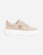 goodin Adidași bej din piele cu talpă groasă cu ornament geometric Syrolphi
