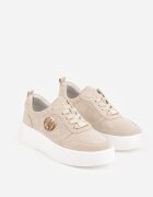goodin Adidași bej din piele cu talpă groasă cu ornament geometric Syrolphi