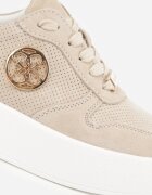 goodin Adidași bej din piele cu talpă groasă cu ornament geometric Syrolphi