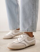 goodin Adidași Bej din Piele Întoarsă în Stilul Pantofilor Sport Iconici Sorisana