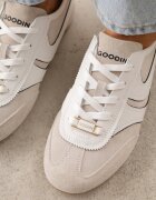 goodin Adidași Bej din Piele Întoarsă în Stilul Pantofilor Sport Iconici Sorisana