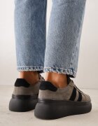 goodin Adidași bej închis din piele întoarsă naturală cu talpă groasă Tesolva