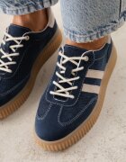 goodin Adidași bleumarin din piele întoarsă pe talpă de cauciuc reliefată cu curele Taralia