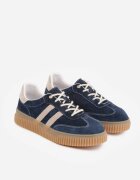 goodin Adidași bleumarin din piele întoarsă pe talpă de cauciuc reliefată cu curele Taralia