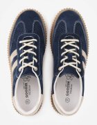 goodin Adidași bleumarin din piele întoarsă pe talpă de cauciuc reliefată cu curele Taralia