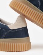 goodin Adidași bleumarin din piele întoarsă pe talpă de cauciuc reliefată cu curele Taralia