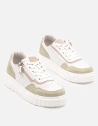 goodin Adidași din piele Alb-Verde în stil Streetwear Decorate cu fermoar Elearessa