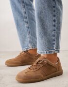 goodin Adidași Maro din Piele întoarsă naturală cu Branț din piele și Cusături