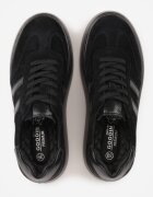 goodin Adidași Negri de Semilă cu Talpă Groasă cu Brant din Piele Riovessa