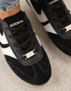 goodin Adidași Negri din velur în stilul tenisilor iconici Sorisana