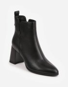 goodin Botine clasice cu toc gros izolați cu cusătură decorativă Esterina Negre