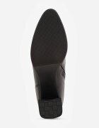 goodin Botine clasice cu toc gros izolați cu cusătură decorativă Esterina Negre