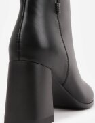goodin Botine clasice cu toc gros izolați cu cusătură decorativă Esterina Negre