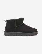 goodin Botine de zăpadă Negre cu Cusături Decorative Fezinda