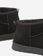 goodin Botine de zăpadă Negre cu Cusături Decorative Fezinda