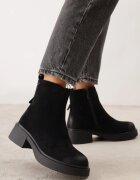 goodin Botine din piele întoarsă cu efect de uzură Nidil Negre