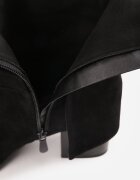 goodin Botine elegante pe toc gros cu carâmb stratificat și curea cu cataramă Edossa Negre