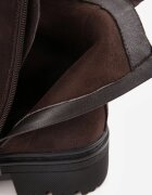 goodin Ghete din piele întoarsă naturală tip workery pe talpă groasă embosată Akiorra Maro